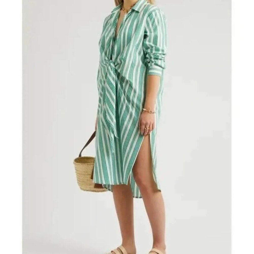 NEW with tags GIMAGUAS Women’s Striped Cotton Midi Beach Dress (Size M)